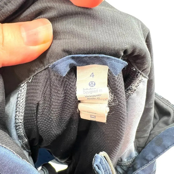 Lululemon Gather‎ And Sprint Jacket Ghost Dot Deep Navy Black / Black Size 4 - Picture 10 of 10